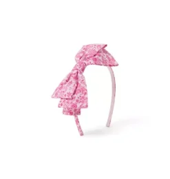 Janie and Jack Hair-Ditsy Floral Bow Headband raspberry pink ditsy floral