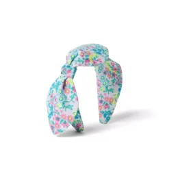 Janie and Jack Family Matching|Swim Outfits-Ditsy Floral Bow Headband jet ivory ditsy floral