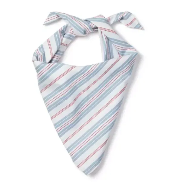 Janie and Jack Pet Apparel|Petite Plume-Dog Bandana in vintage french stripes