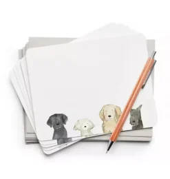 Janie and Jack Stationery-Dog Days Flat Notes multi