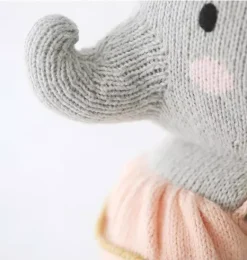 Janie and Jack Stuffed Animals-Eloise the elephant light/pastel pink