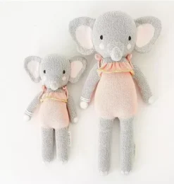 Janie and Jack Stuffed Animals-Eloise the elephant light/pastel pink