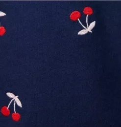 Janie and Jack Sweaters & Sweatshirts-Embroidered Cherry Collared Sweatshirt merchant marine