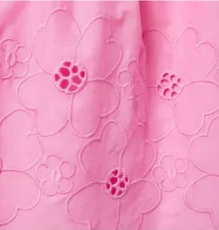 Janie and Jack Dresses-Embroidered Floral Puff Sleeve Dress periwinkle pink