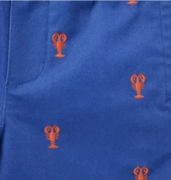 Janie and Jack Shorts-Embroidered Lobster Pull-On Short surf blue lobster
