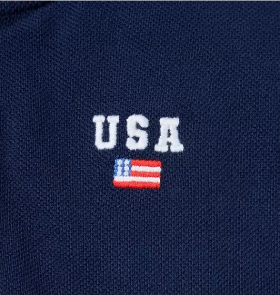 Janie and Jack Sweaters & Sweatshirts|Jackets & Coats-Embroidered USA Pique Jacket merchant marine