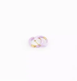 Janie and Jack Kids Accessories|Jewelry-Enamel Hoop Earrings purple