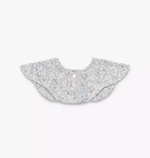 Janie and Jack Feeding Accessories|Nursery-Enchanted Wildflower Winglet Bib - ivory