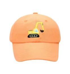 Janie and Jack Kids Accessories-Excavator Baseball Hat orange