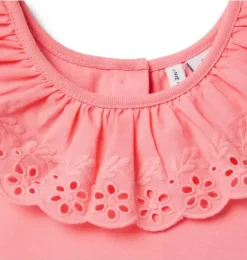Janie and Jack Dresses-Eyelet Ruffle Dress pink geranium