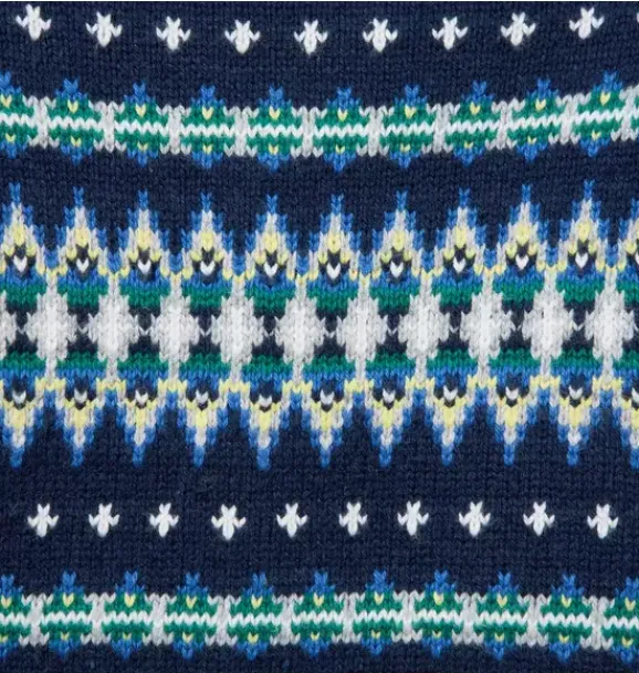 Janie and Jack Sweaters & Sweatshirts-Fair Isle Shawl Collar Cardigan merchant marine fair isle
