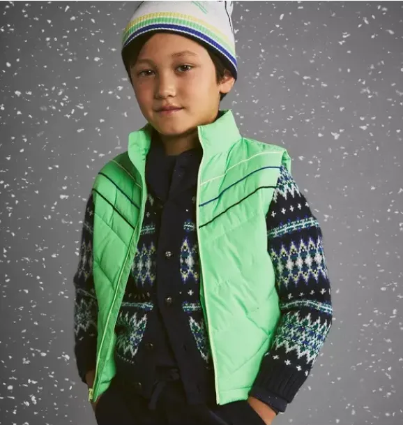 Janie and Jack Sweaters & Sweatshirts-Fair Isle Shawl Collar Cardigan merchant marine fair isle