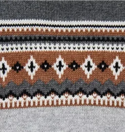 Janie and Jack Sweaters & Sweatshirts-Fair Isle Sweater classic grey fair isle