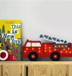 Janie and Jack Lighting-Fire Truck Lamp red