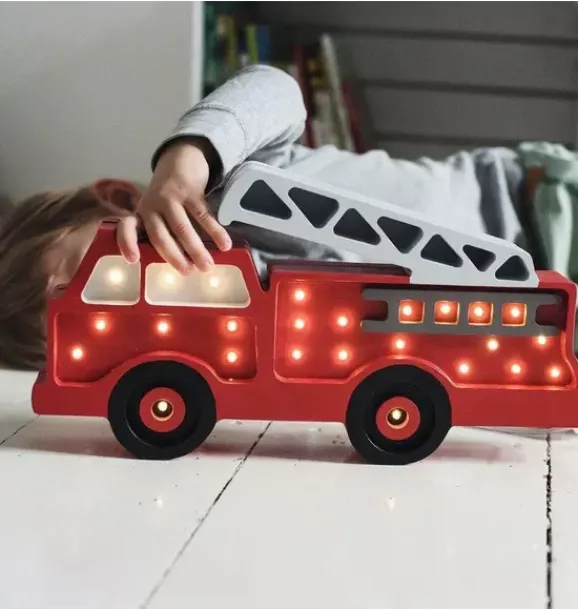 Janie and Jack Lighting-Fire Truck Lamp red