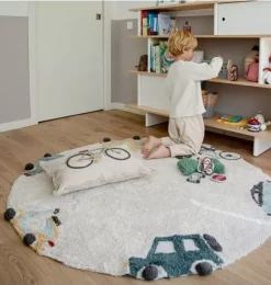 Janie and Jack Decorative Pillows And Throws-Floor Cushion Bike natural