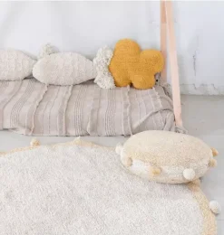Janie and Jack Decorative Pillows And Throws-Floor Cushion Bubbly Honey honey, natural