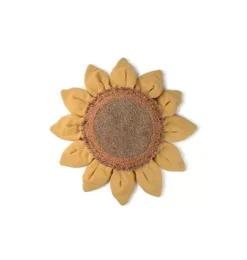 Janie and Jack Decorative Pillows And Throws-Floor Cushion Sunflower honey and brown