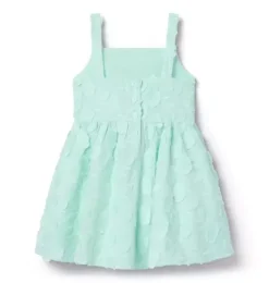 Janie and Jack Dresses-Floral Appliqu&eacute; Dress light aqua