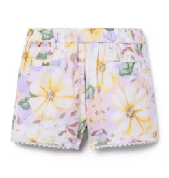 Janie and Jack Matching Sets|Skirts & Shorts-Floral Belt Short lavish lilac floral