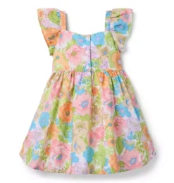 Janie and Jack Family Matching|Dresses-Floral Bow Dress white floral