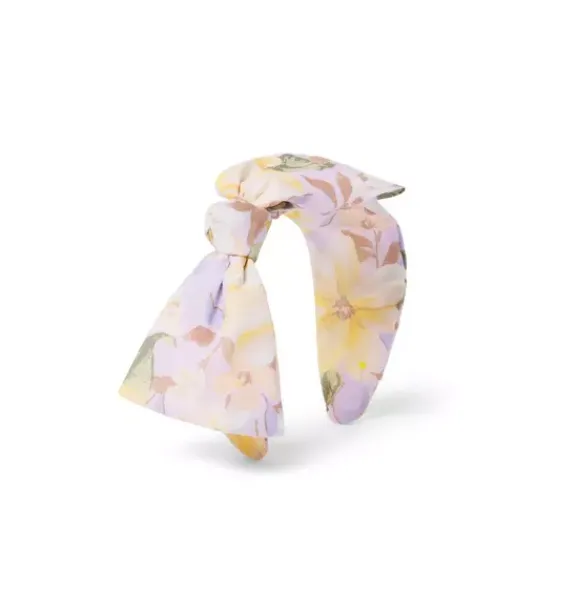 Janie and Jack Hair-Floral Bow Headband lavish lilac floral