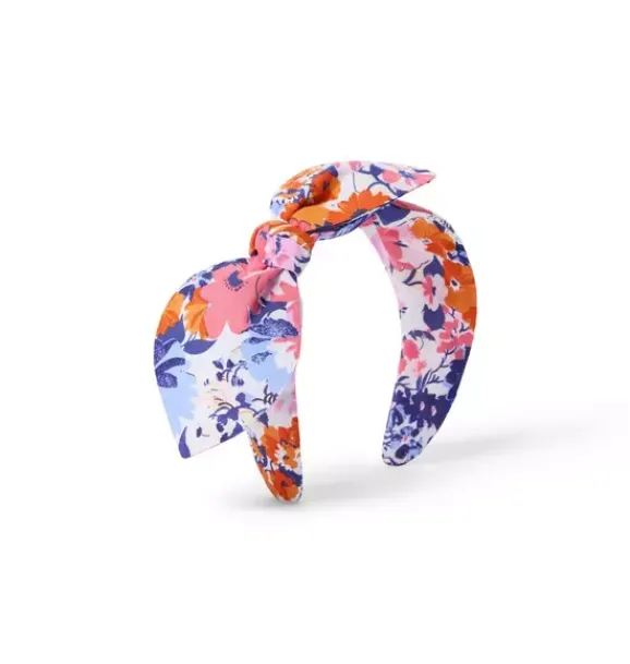Janie and Jack Hair-Floral Bow Headband white floral