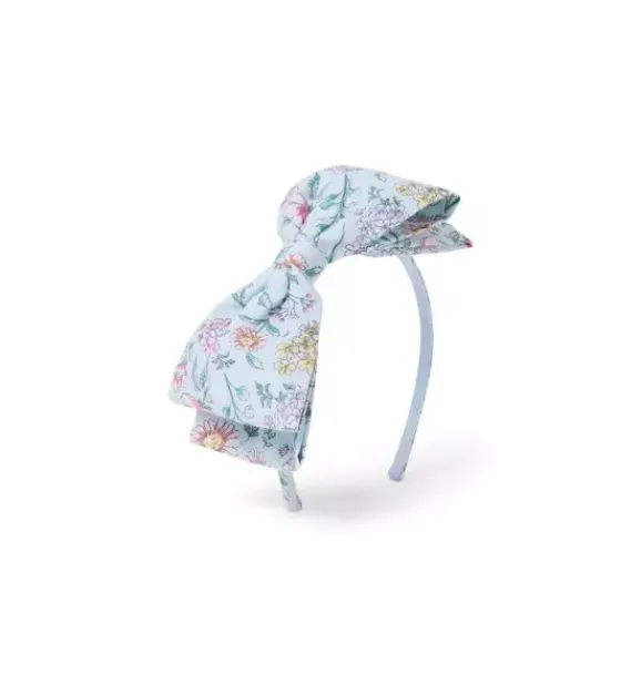 Janie and Jack Swim Outfits|Hair-Floral Bow Headband light blue floral