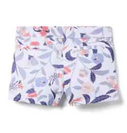 Janie and Jack Skirts & Shorts-Floral Canvas Short white floral