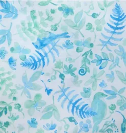 Janie and Jack Sleeveless Tops|Matching Sets-Floral Circle Trim Top blue stream floral