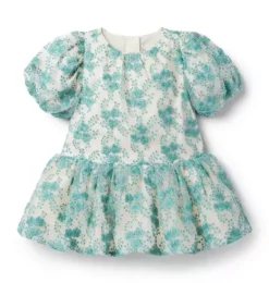 Janie and Jack Dresses-Floral F&ecirc;te Dress light teal floral