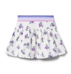 Janie and Jack Skirts & Shorts-Floral Fleece Skirt white floral