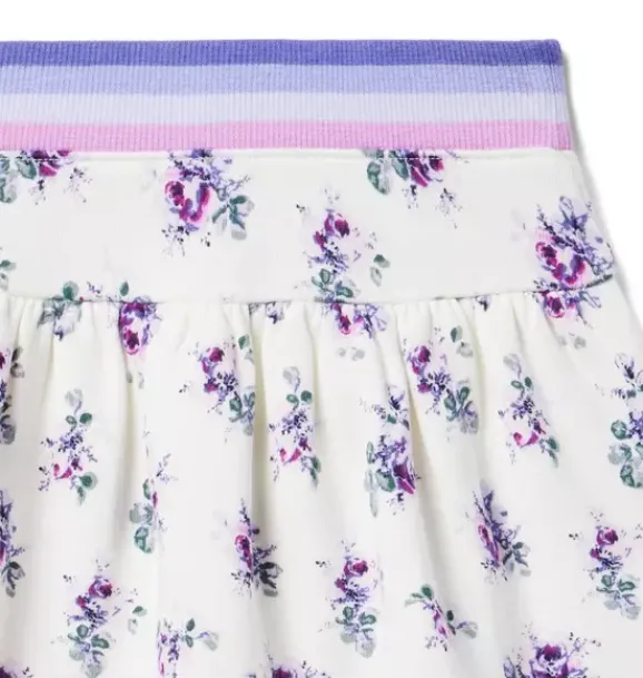 Janie and Jack Skirts & Shorts-Floral Fleece Skirt white floral