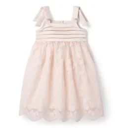 Janie and Jack Dresses-Floral Lace Celebration Dress light pink