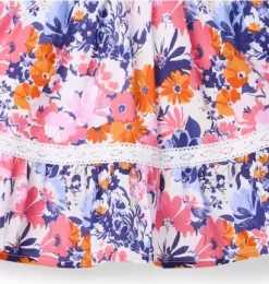 Janie and Jack Dresses-Floral Lace Trim Dress white floral