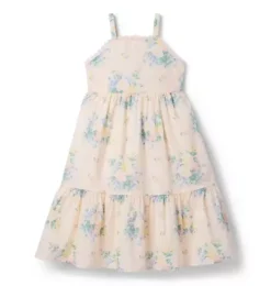 Janie and Jack Dresses-Floral Maxi Dress custard cream floral