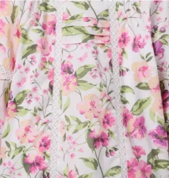Janie and Jack Long Sleeve Tops|Matching Sets-Floral Pintuck Top jet ivory floral