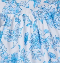 Janie and Jack Skirts & Shorts-Floral Pleated Breeze Short kingfisher blue floral