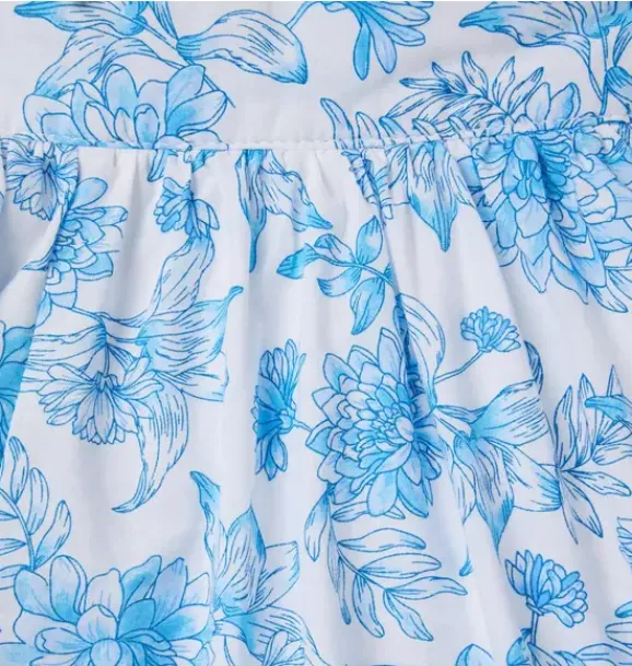 Janie and Jack Skirts & Shorts-Floral Pleated Breeze Short kingfisher blue floral