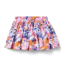 Janie and Jack Matching Sets|Skirts & Shorts-Floral Pleated Skort white floral