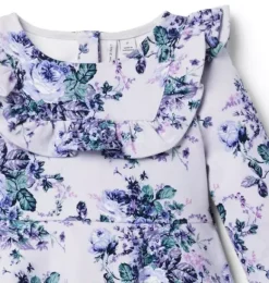 Janie and Jack Dresses-Floral Ponte Dress lilac floral