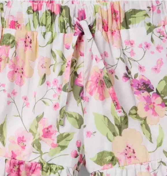 Janie and Jack Matching Sets|Skirts & Shorts-Floral Ruffle Short jet ivory floral