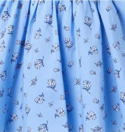 Janie and Jack Dresses-Floral Smocked Dress blue bead floral