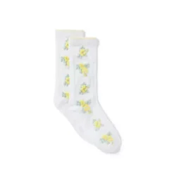 Janie and Jack Socks & Tights-Floral Sock white floral