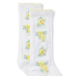 Janie and Jack Socks & Tights-Floral Sock white floral