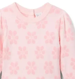 Janie and Jack Dresses-Floral Sweater Dress pale rose floral