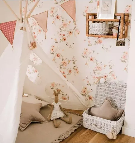 Janie and Jack Wallpaper-Floral Vintage Wallpaper multi