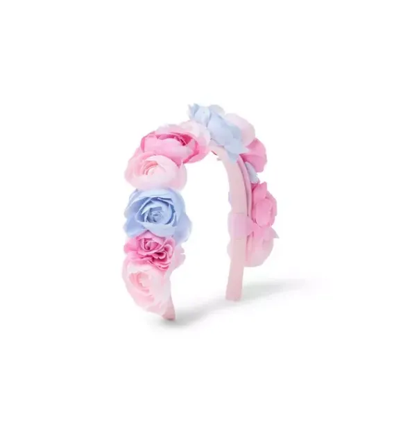 Janie and Jack Swim Outfits|Hair-Flower Crown Headband pink multi