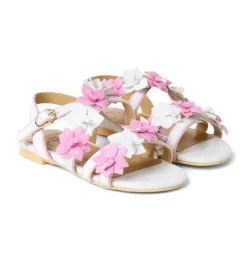 Janie and Jack Shoes-Flower Sandal white