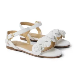 Janie and Jack Accessories|Shoes-Flower Sandal white